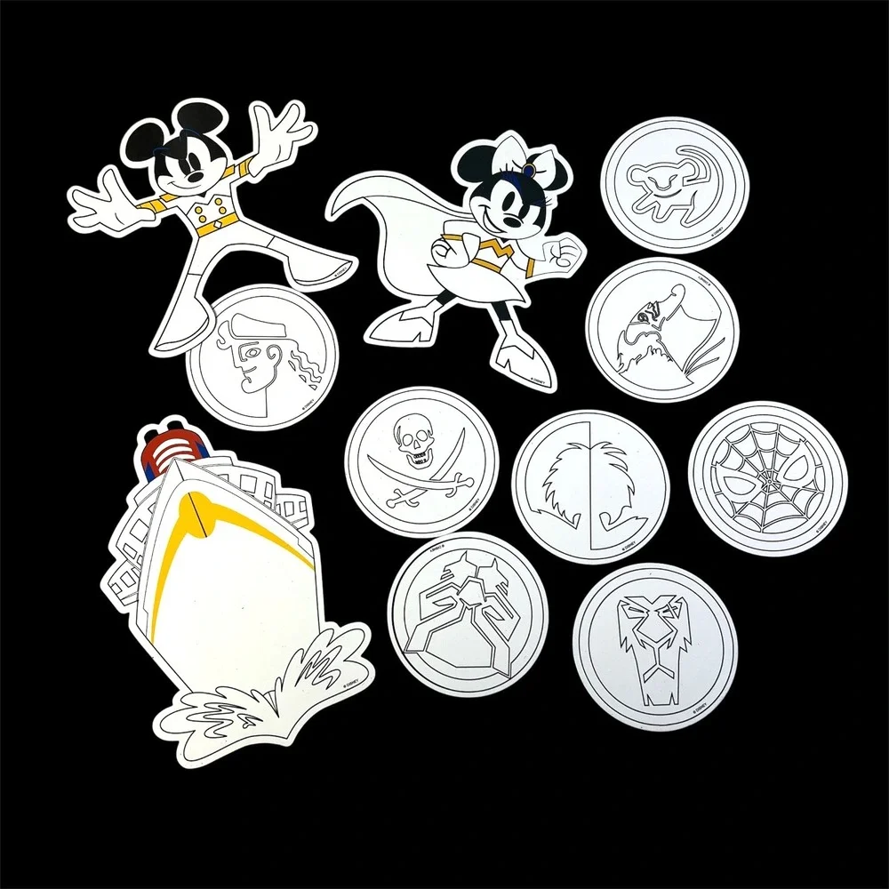 DISNEY CRUISE LINE DESTINY Maiden Voyage Door Magnet Coloring Set Markers 3+ New